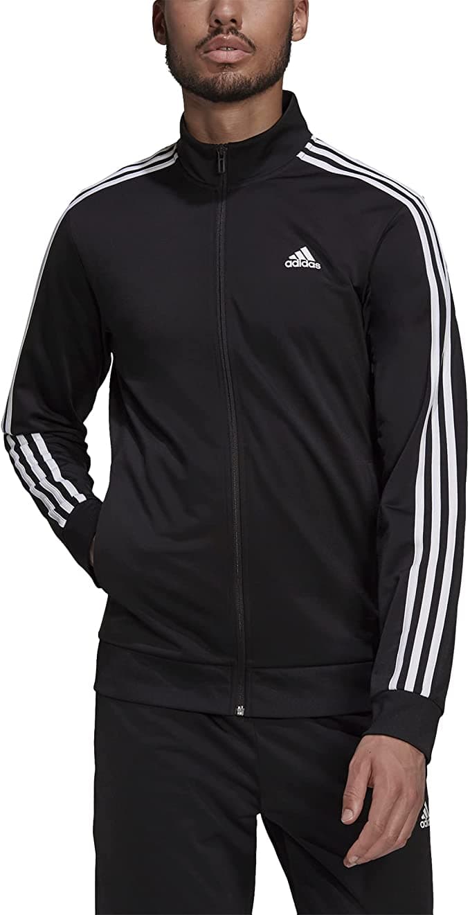 adidas Men's Essentials Warm-Up 3-Stripes Track Top